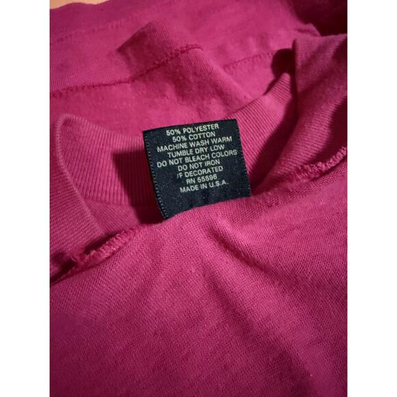 Vintage 80s Dolly Porkin’ Novelty T-Shirt | Hot Pink 50/50 Tee | Texas | Size M - Picture 12 of 12